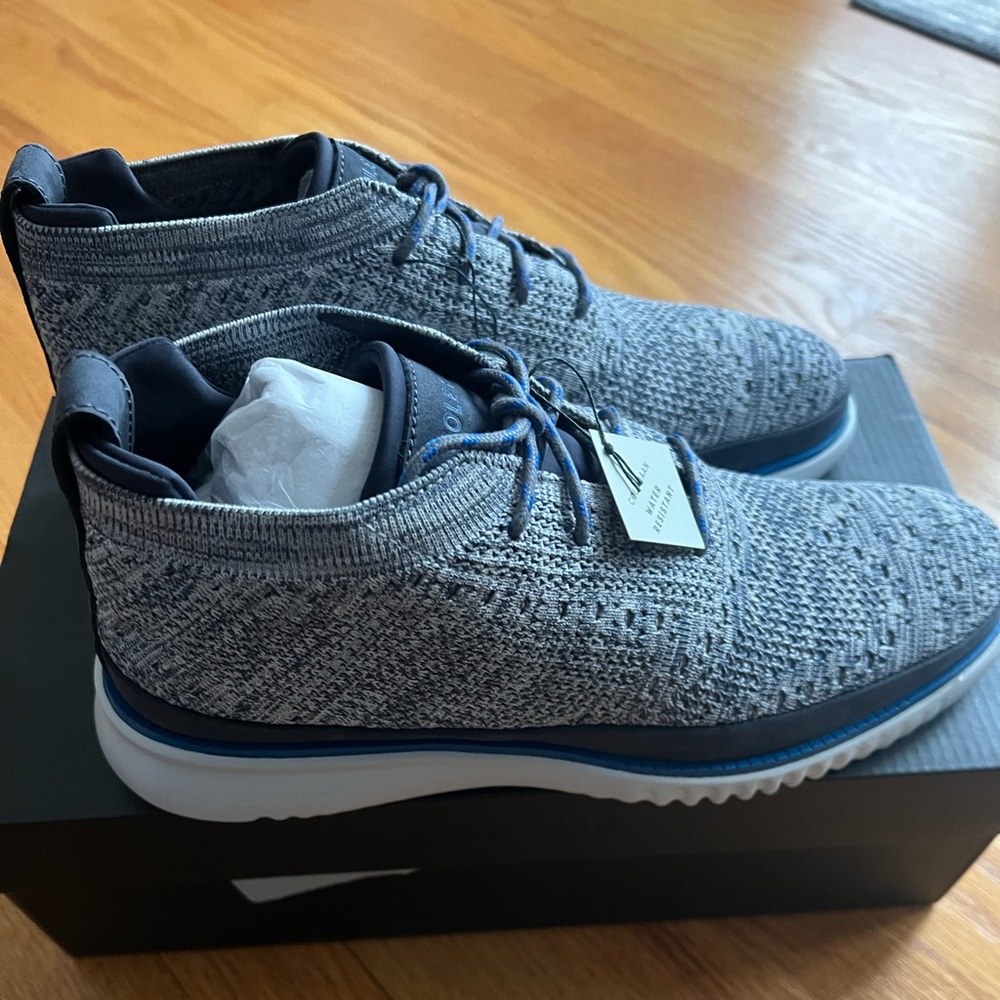 Cole Haan Men's Stitchlite Zerogrand Sneaker Gray/Quiet Shade Stitch Size 8